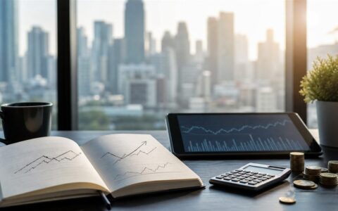 Ekonomi verilerini inceleyen profesyonel